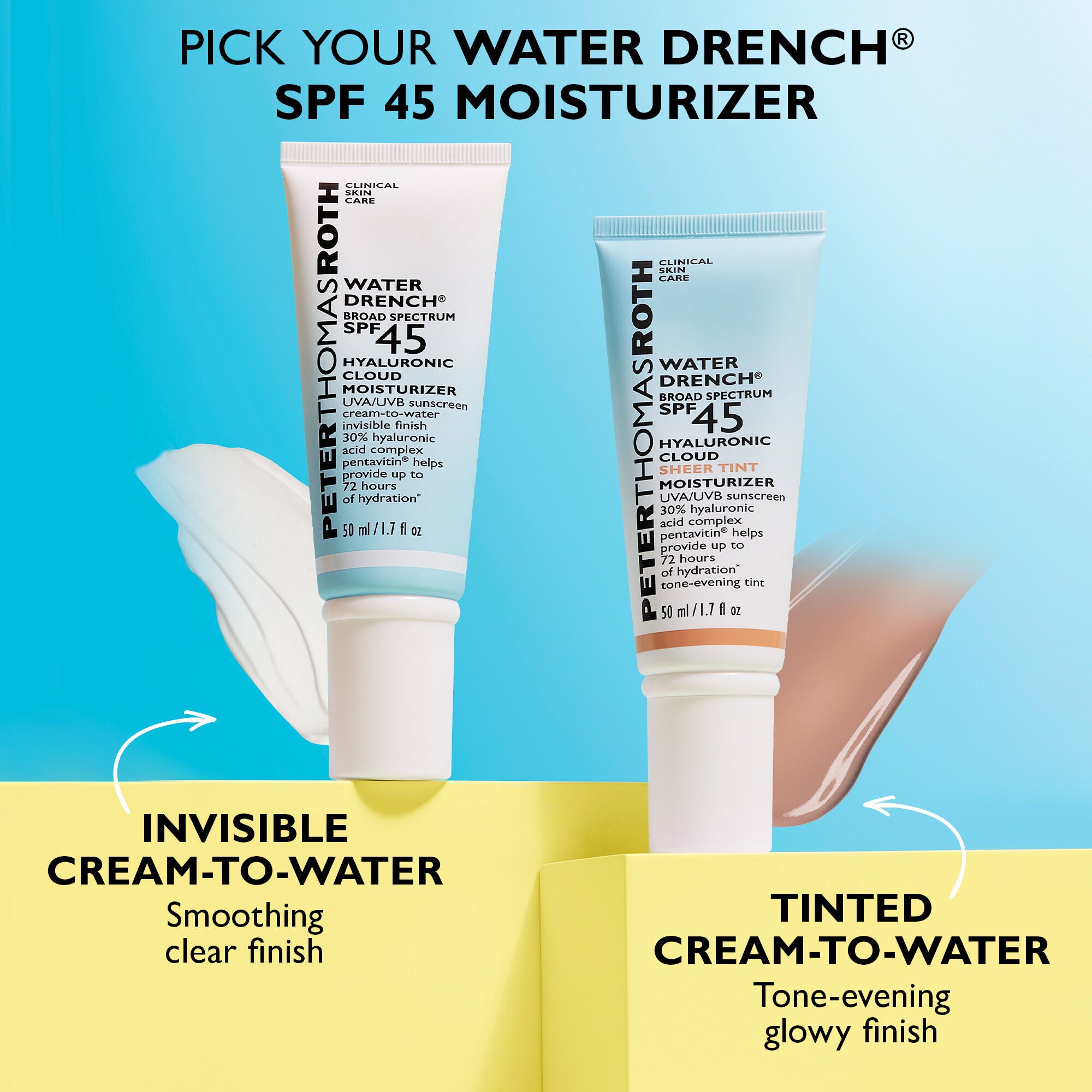 Peter Thomas Roth Water Drench Broad Spectrum SPF45 store Hyaluronic Cloud Moisturizer